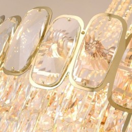 Moderne Kristall-Pendelleuchte, runde Deckenleuchte