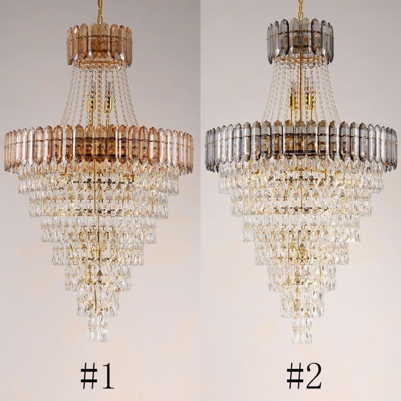 Konische Kristall-Pendelleuchte, elegante Hängeleuchte