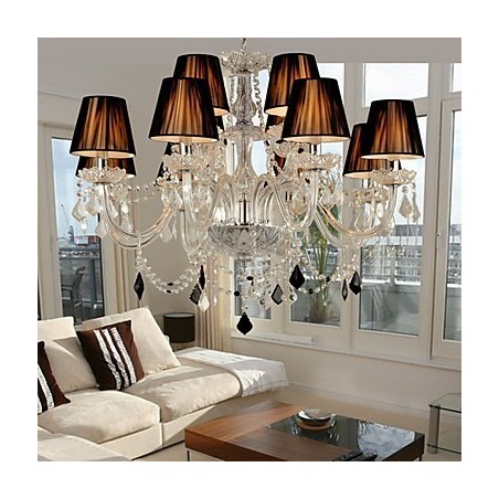 Eleganter Kristall-Kronleuchter mit 12 Lichtern Eleganter Kristall-Kronleuchter mit 12 Lichtern