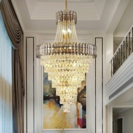 Konische Kristall-Pendelleuchte, elegante Hängeleuchte