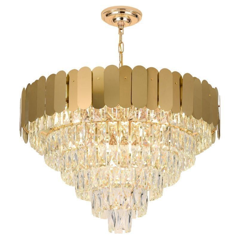 Moderne elegante Kristall Pendelleuchte konische Deckenleuchte