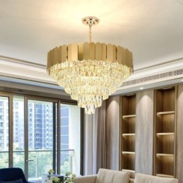Moderne elegante Kristall Pendelleuchte konische Deckenleuchte