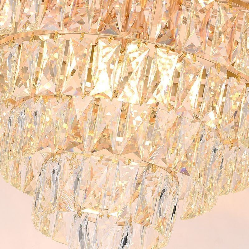 Moderne elegante Kristall Pendelleuchte konische Deckenleuchte