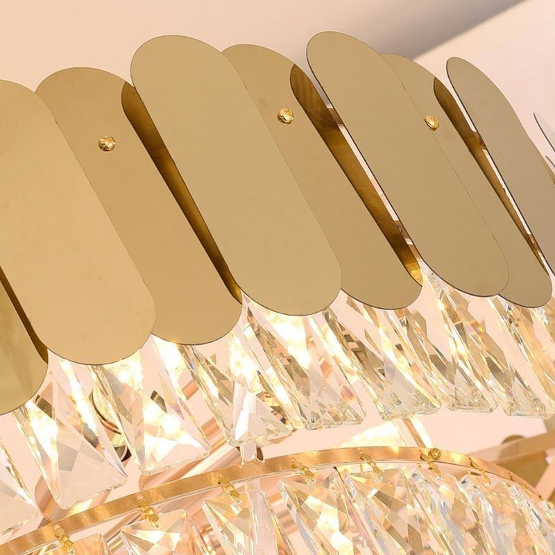 Moderne elegante Kristall Pendelleuchte konische Deckenleuchte