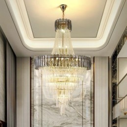 Europäische elegante Kristall Pendelleuchte konische Deckenleuchte