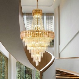 Europäische elegante Kristall Pendelleuchte konische Deckenleuchte
