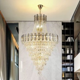 Moderne elegante Kristall Pendelleuchte konische Hängeleuchte