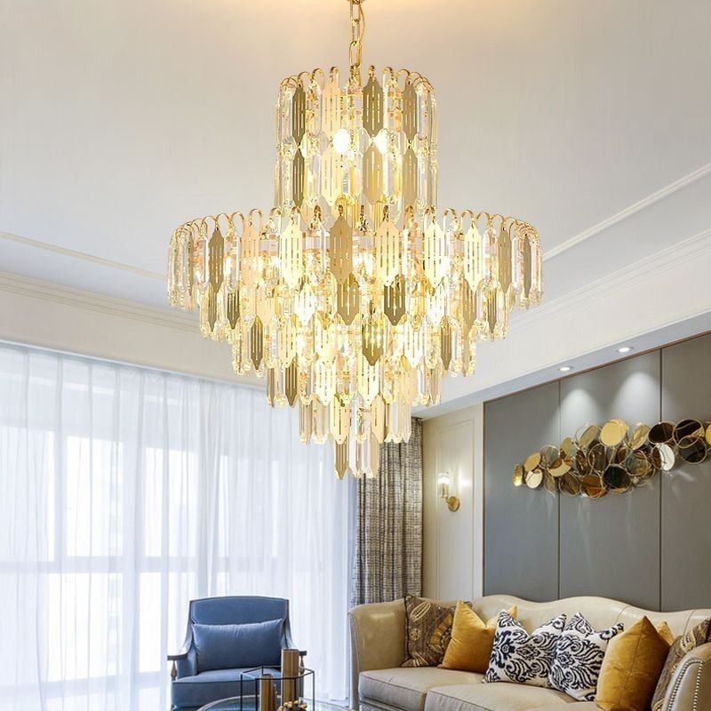 Moderne Kristall-Pendelleuchte, zeitgenössische Deckenlampe