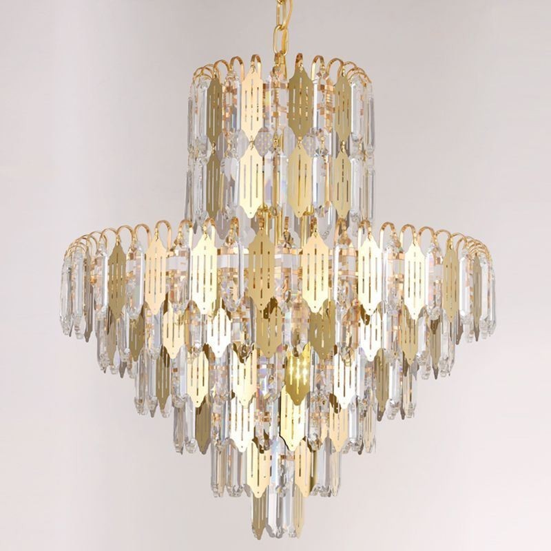 Moderne Kristall-Pendelleuchte, zeitgenössische Deckenlampe