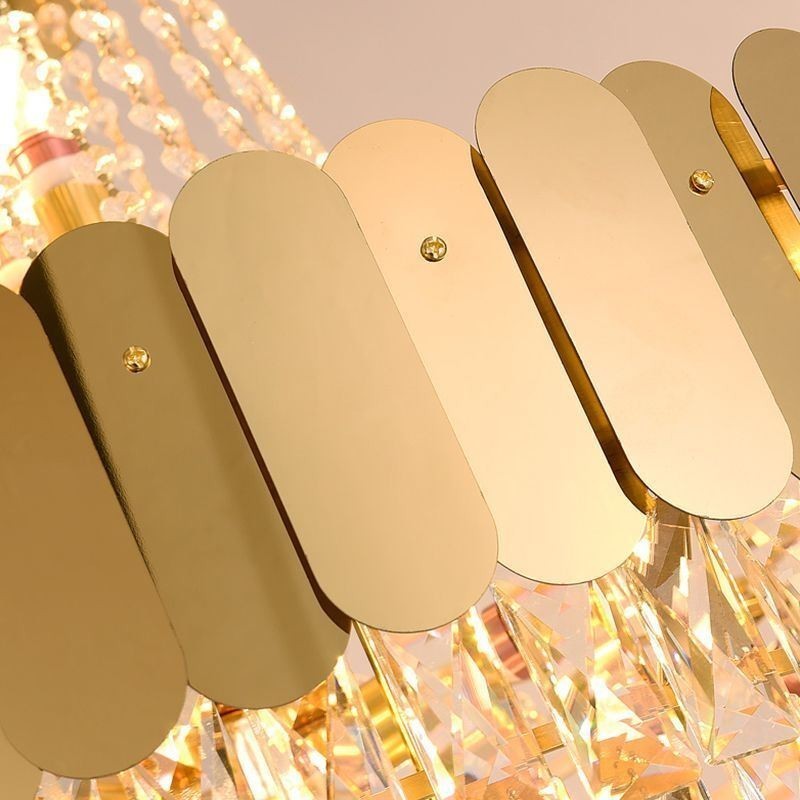 Moderne Hängeleuchte aus Kristallgold K9