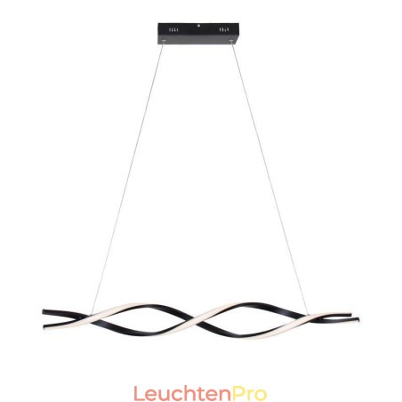 Moderne Pendelleuchte in Wellenform, schwarze Hängelampen Moderne Pendelleuchte in Wellenform, schwarze Hängelampen