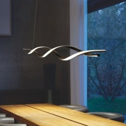 Moderne Pendelleuchte in Wellenform, schwarze Hängelampen