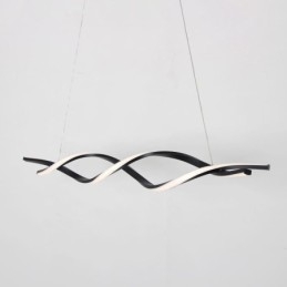 Moderne Pendelleuchte in Wellenform, schwarze Hängelampen