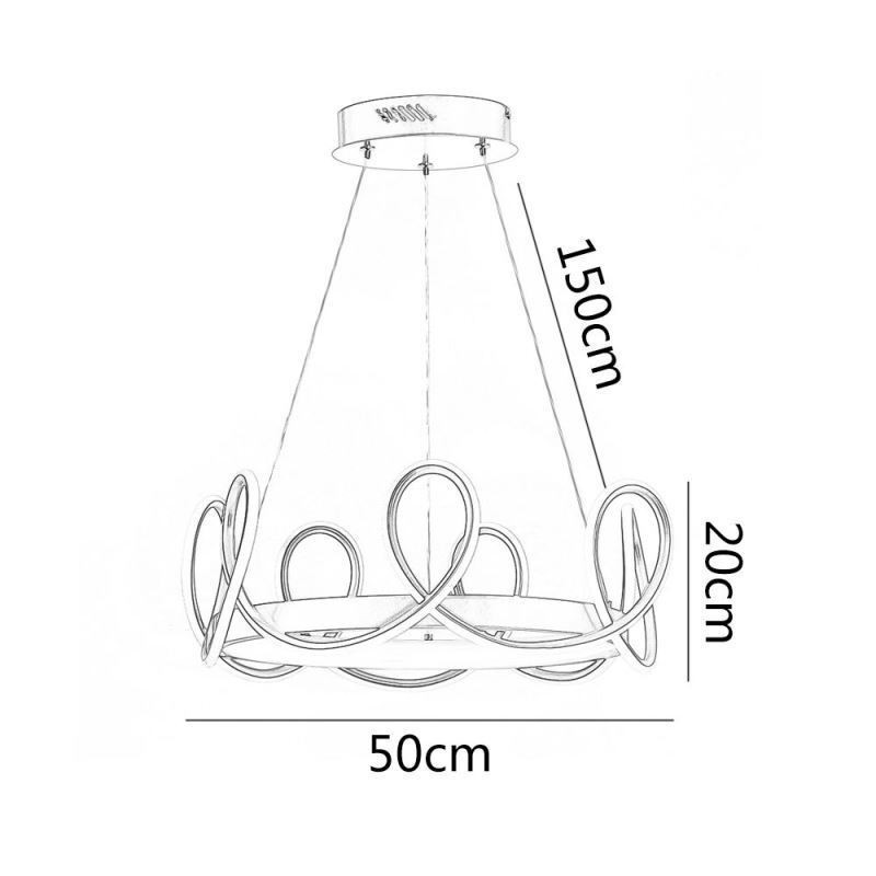 Moderne Hängeleuchte Crown Pendelleuchte Aluminium 1 Licht