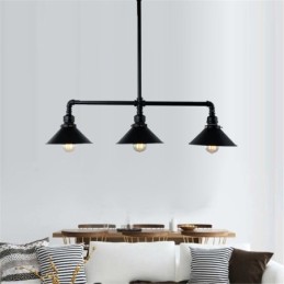 3-Licht Retro Industrielle Vintage Wasser Rohr Anhänger Licht Kronleuchter Land Rustikalen Stil
