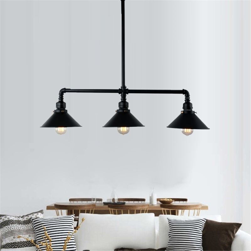 3-Licht Retro Industrielle Vintage Wasser Rohr Anhänger Licht Kronleuchter Land Rustikalen Stil