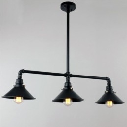 3-Licht Retro Industrielle Vintage Wasser Rohr Anhänger Licht Kronleuchter Land Rustikalen Stil