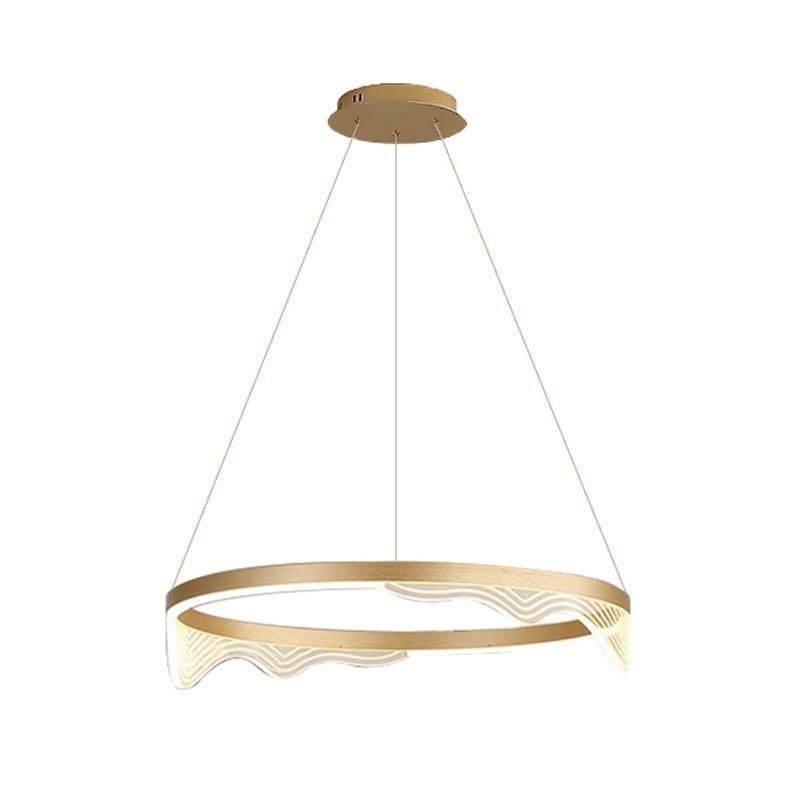 Nordic Aluminium Pendelleuchte Golden Wave Ripple Hängeleuchte
