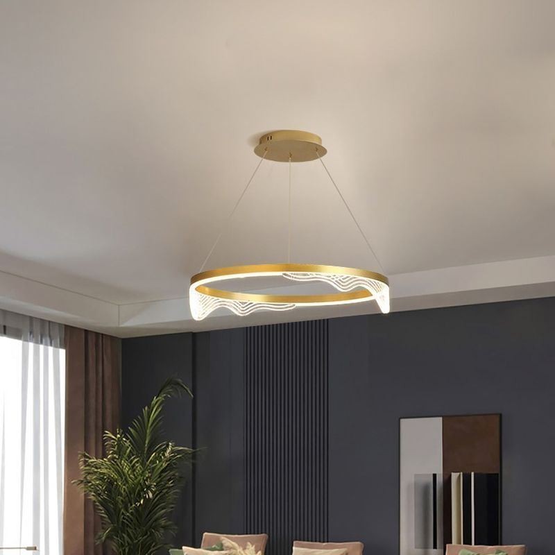 Nordic Aluminium Pendelleuchte Golden Wave Ripple Hängeleuchte