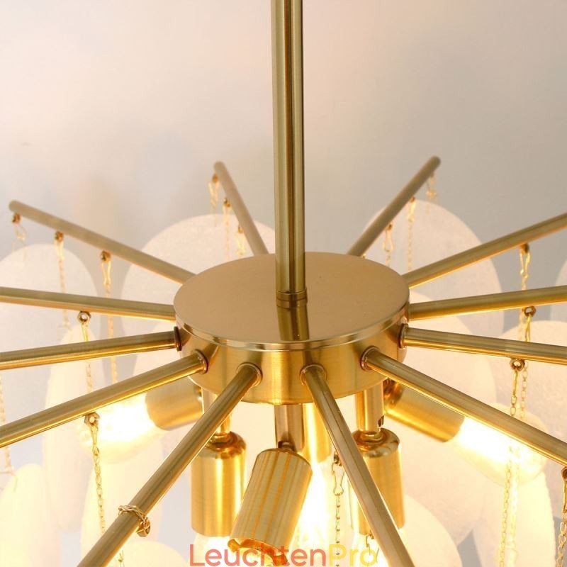 Moderne 6-flammige Hängeleuchte Pendelleuchte mit Glasform