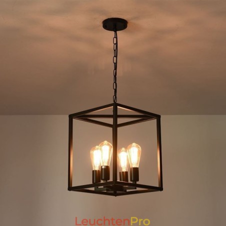 Moderne einfache Pendelleuchte Eisenkäfig Hängelampe Moderne einfache Pendelleuchte Eisenkäfig Hängelampe