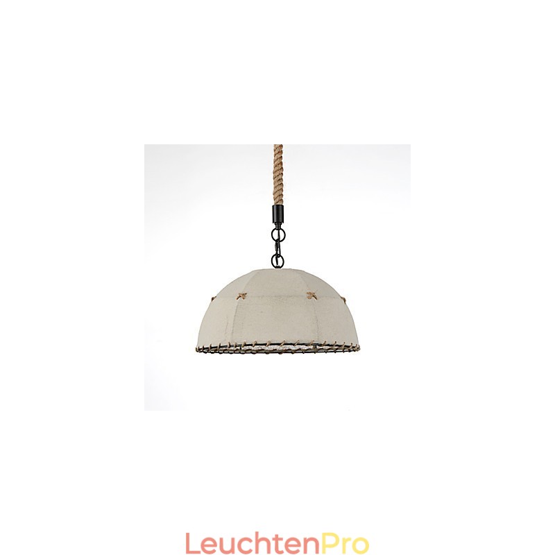 Halbrunde Pendelleuchte mit 1 Leuchte, Vintage-Stil, Industrie-Stil, gelbes Stoff- und Metall-Tropfenlicht