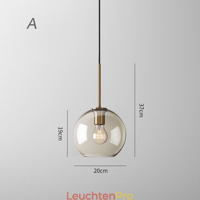 Glas Pendelleuchte Minimalistische Cognac Farbe Dekorative Glasleuchte
