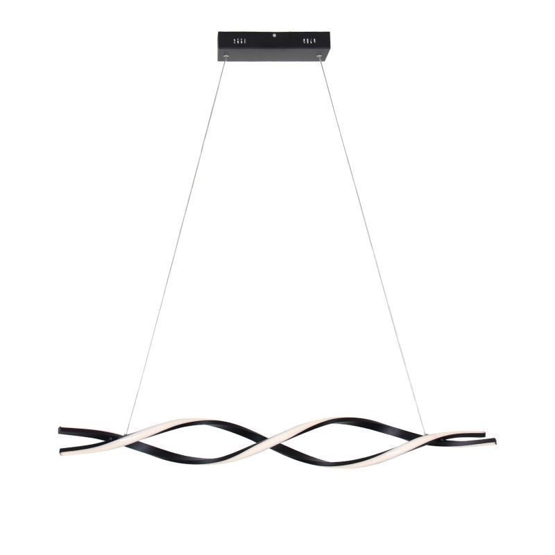 Moderne Pendelleuchte in Wellenform, schwarze Hängelampen