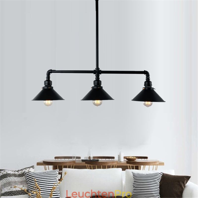 3-Licht Retro Industrielle Vintage Wasser Rohr Anhänger Licht Kronleuchter Land Rustikalen Stil