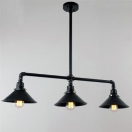 3-Licht Retro Industrielle Vintage Wasser Rohr Anhänger Licht Kronleuchter Land Rustikalen Stil