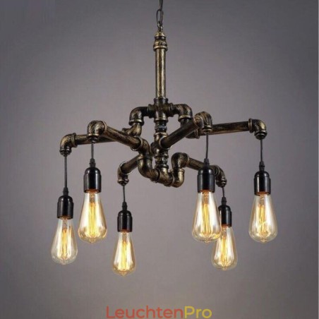 6 Licht Retro Industrielle Vintage Wasser Rohr Anhänger Licht Kronleuchter Land Rustikalen Stil 6 Licht Retro Industrielle Vintage Wasser Rohr Anhänger Licht Kronleuchter Land Rustikalen Stil