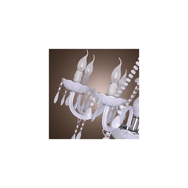 Rustikaler Kronleuchter aus galvanisiertem Kristall von Lodge Crystal