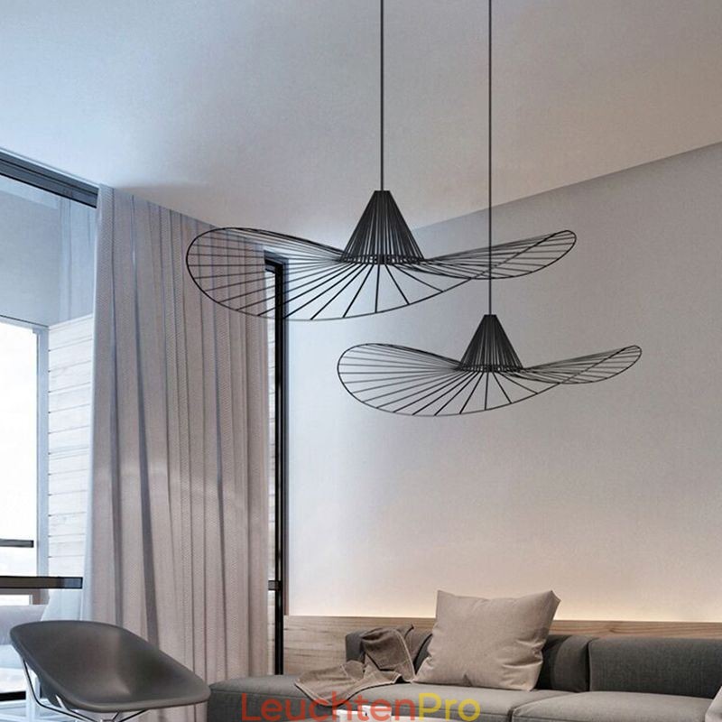 Eisen Pendelleuchte Einfache Strohhutlampe 1 Licht