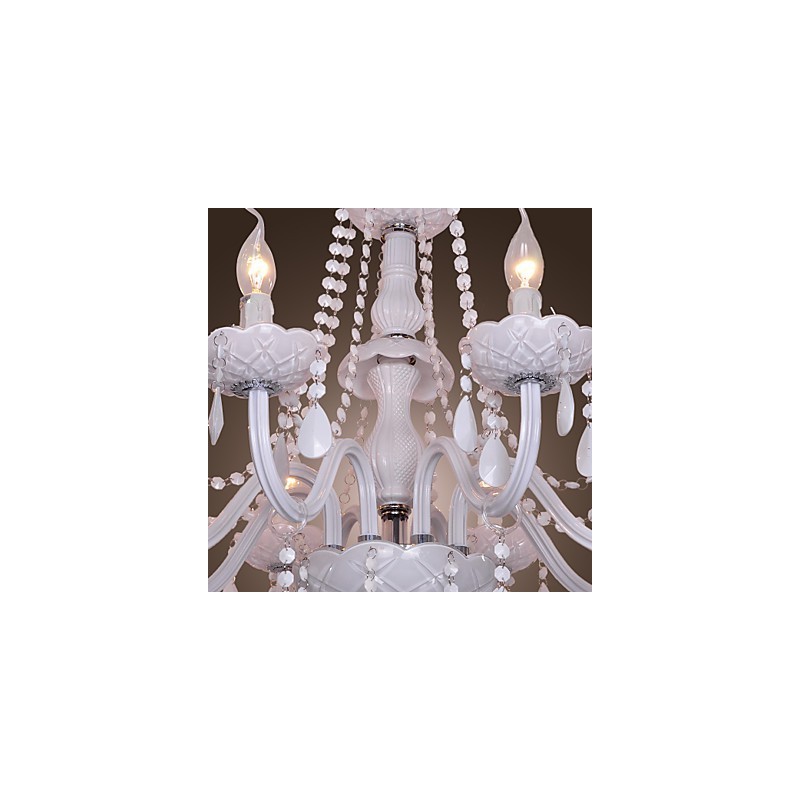Rustikaler Kronleuchter aus galvanisiertem Kristall von Lodge Crystal