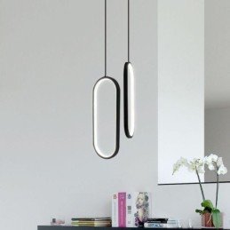 Ovale Pendelleuchte, dekorative Leuchte aus Acryl