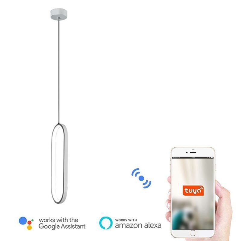 Ovale Pendelleuchte, dekorative Leuchte aus Acryl