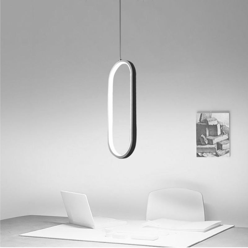 Ovale Pendelleuchte, dekorative Leuchte aus Acryl