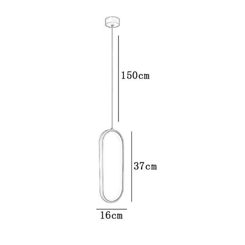 Ovale Pendelleuchte, dekorative Leuchte aus Acryl