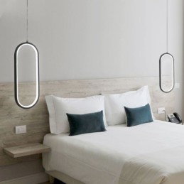 Ovale Pendelleuchte, dekorative Leuchte aus Acryl