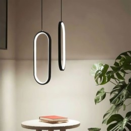 Ovale Pendelleuchte, dekorative Leuchte aus Acryl