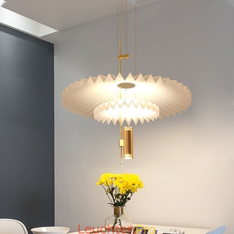 Moderne plissierte Pendelleuchte Acryl dekorative Beleuchtung