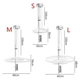 Moderne plissierte Pendelleuchte Acryl dekorative Beleuchtung