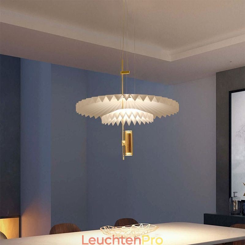 Moderne plissierte Pendelleuchte Acryl dekorative Beleuchtung