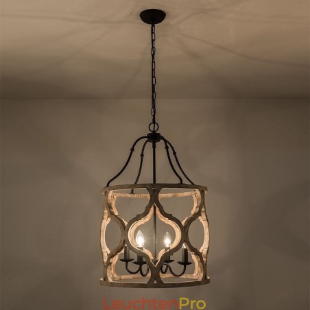 Laternen-Pendelleuchte im Vintage-Stil mit 4 Lichtern Laternen-Pendelleuchte im Vintage-Stil mit 4 Lichtern