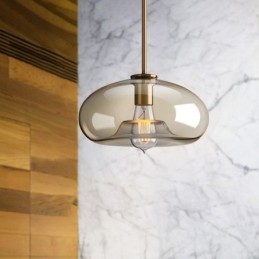 Glas Pendelleuchte Minimalistische Cognac Farbe Dekorative Glasleuchte