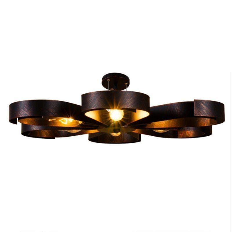 Moderne Vintage Deckenleuchte Eisen Blume geformt Pendelleuchte