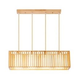 Minimalistische Holzkäfig-Pendelleuchte