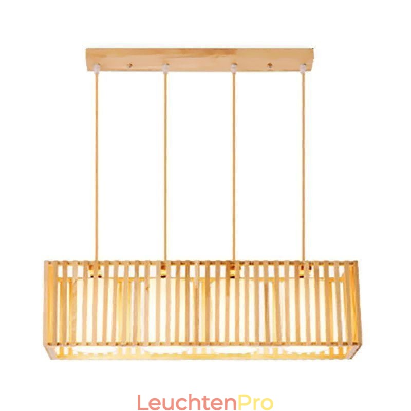 Minimalistische Holzkäfig-Pendelleuchte