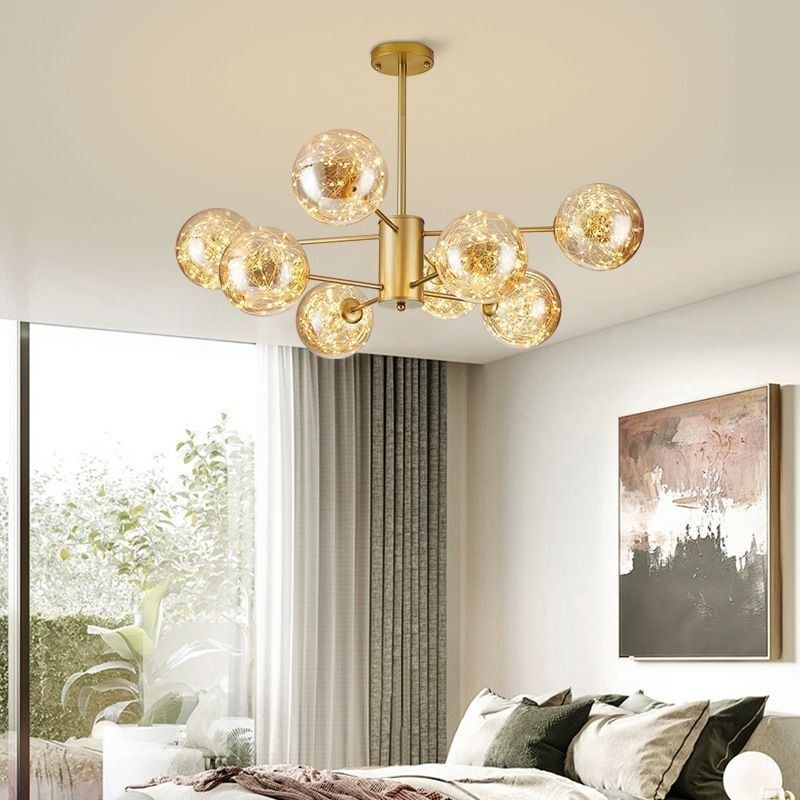 Magic Bean Pendelleuchte Nordischer Stil Glaskugel Gypsophila Pendelleuchte