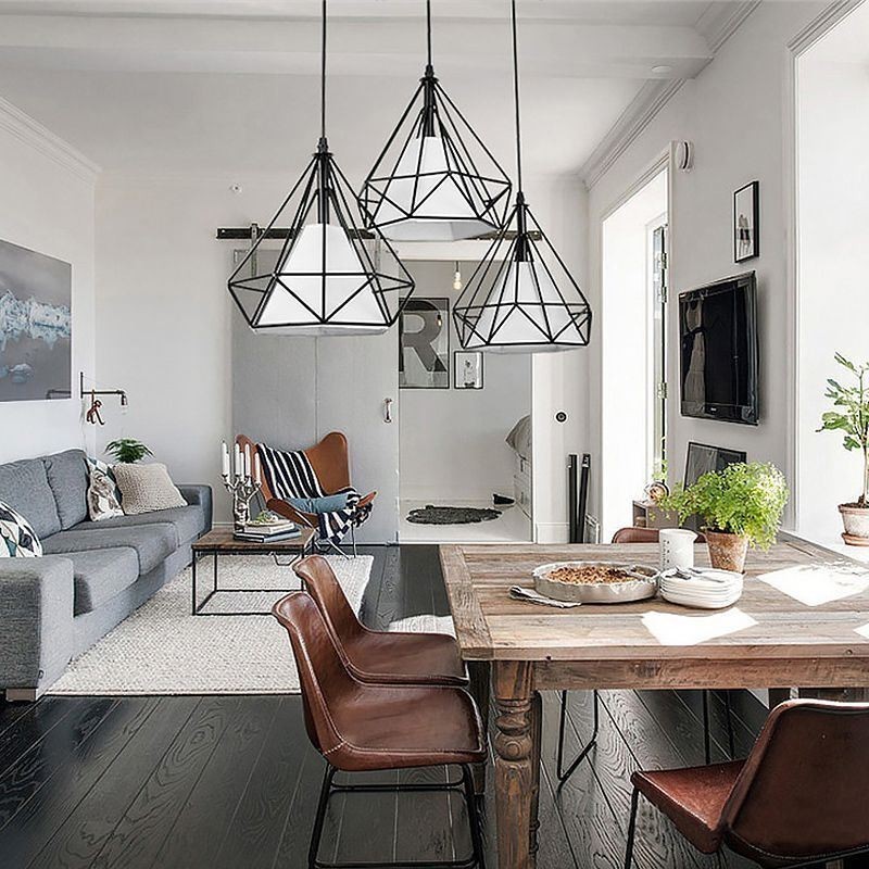 Diamantförmige Pendelleuchte Moderne minimalistische dekorative Leuchte